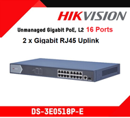 Hikvision DS-3E0518P-E Hikvision 16 Port Gigabit Unmanaged PoE Switch - 16 Ports Hikvision POE Switc