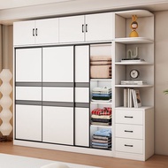 Wardrobe Sliding Door 2-Door Sliding Door Wardrobe Solid Wood Simple Wardrobe with Drawers Clothes S