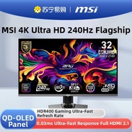MSI 31.5 Inch QD-OLED Gaming Monitor 4K Resolution 240Hz Refresh Rate HDMI Port Full Color Display f