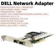 DELL BCM57810S 57810S Dual Port 10GbE SFP+ Low Profile 0Y40PH Y40PH N20KJ 0N20KJ Network Adapter