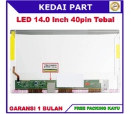 LCD LED ASUS X451 X451C X451CA X451M X451MA 14.0 14 Inch 40 Pin 40pin Tebal HD No Bracket Kuping Bau