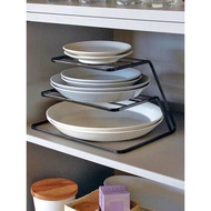 Kitchen Dish Rack Cabinet Layered Storage Dinner Plate Tableware Organizer Drain Cupboard