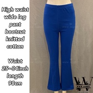 high waist pants botcut seluar bootcut palazzo knitted fit to m-l ( Freesize) wide leg pants legging