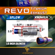 Xpower Revo Titanium Exhaust Muffler Straight Flow Sflow S Flow X Power Vios Bezza Myvi City 2inch R