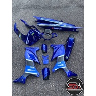 COVERSET ORIGINAL HLY YAMAHA 125z 125zr BIRU MOVISTAR STRIPE STICKER SIAP TAMPAL PERCUMA EMBLEM HONG