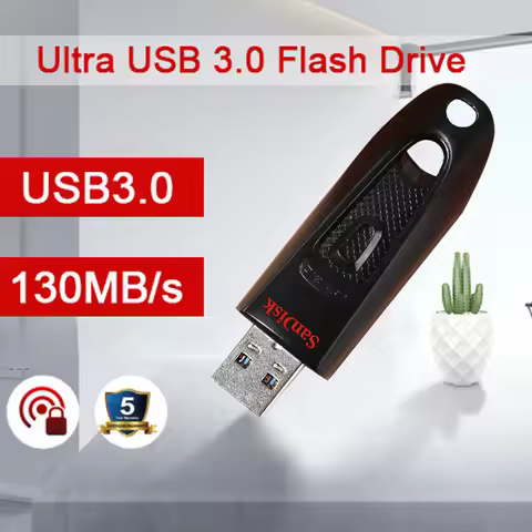 SanDisk Ultra USB 3.0 Flash Drive 16GB/32GB/64GB/128GB/256GB/512GB Pen Drive Read speed up to 130MB/