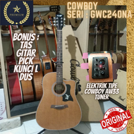 Gitar Akustik Elektrik Jumbo Cowboy Tipe GWC-240 NS & NA Original Best Import High Quality with Equa