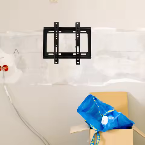 1 set Adjustable Universal Wall Mount Bracket 17-43 Inch Iron Tilt Brackets Space-Saving Durable 25k