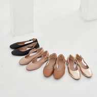 KIAH 50401 | Audrey Shoes รองเท้าบัลเลต์กึ่งแฟลตหนังแกะแท้