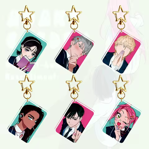 Anime ALIEN STAGE Keychains Pendant Car Key Chain Acrylic Stand MIZI SUA TILL IVAN HYUNA LUKA Fans G