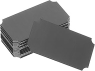 QUARKZMAN Pack of 12 Blank Name Badges 1.6 x 0.9 Inch Engraved Metal Name Badges Laser Strong Adhesi