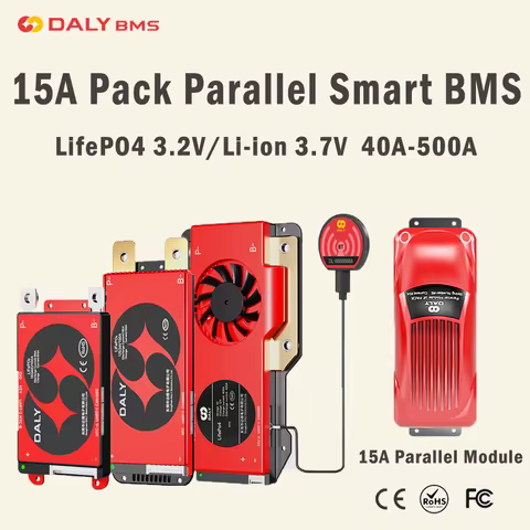 Daly Smart BMS Parallel BMS 4S LiFePO4 3S 7S 8S 10S 12S 13S 14S 16S 100A 150A 250A 300A BMS Battery 