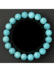 1 pieza de cuenta redonda de piedra natural Amazonita de 6/8/10/12/14 mm para hacer joyas de pulsera y collar DIY