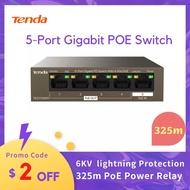 Tenda POE Switch 5/6/10 Ports Gigabit Fast Network Work IP Surveillance Camera Smart Ethernet poe switch