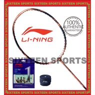 Li Ning Bladex 900 Sun  Max Badminton Racket- Gold (C/W Lining No.1 String & Overgrip)