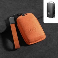 Key Cover Leather Case Car Key Keychain Protection Cover Casing For Mazda 3 Alexa CX30 CX-30 CX-5 CX