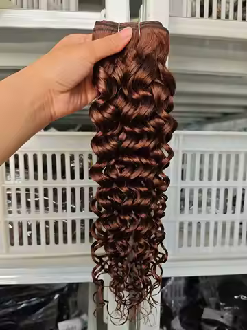 Water Wave Human Hair Weave 1 Bundle Brown Black 10-26 inch Quality Remy Human Hair Extension BOBBI