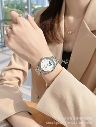 IEKE Classic Small Fragrance Star Moon Design Exquisite Fritillary Diamond-set Hollow Steel Belt Wat