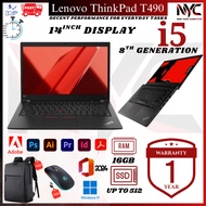 Laptop  i5 8TH - 7th Gen | Lenovo ThinkPad T490 - T470 - X280 | 16GB RAM | 512 SSD |1-Year Warranty