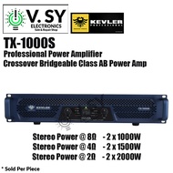 2023 KEVLER TX-1000S Crossover Bridge Professional Audio Sound System Class AB Power Amplifier