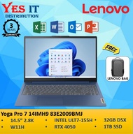 Lenovo Yoga Pro 7 14IMH9 83E2009BMJ (Intel Core Ultra 7 155H 32GB RAM 1TB SSD 14.5" 2.8K RTX4050 6GB