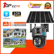 V380 Pro 4K 8MP 4G SIM card solar CCTV wireless camera CCTV outdoor WIFI solar camera 360 built-in b