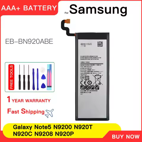 Genuine Battery for Samsung GALAXY Note 5 Note5 N9200 N920t Project Noble N920c EB-BN920ABE SM-N9208