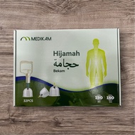 Jing Kang Set Bekam (32cup set | Cupping Set 32pcs cup) (Included hand pump) 真空罐 拔罐套装 一次性气罐套装