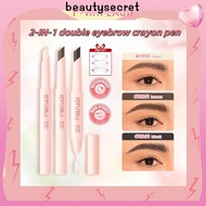 24h Shipping 【gift】PINKFLASH 2-in-1 Double Eyebrow Crayon With Brush Delicate Smooth Waterproof Swea