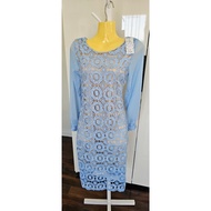 Dress world Label Blue Lace Pattern Size S Hand 1 Tag Hanging