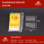 Plastic Clip 7X10 Ziplock Zipper Size 7X10 cm @100 Sheets