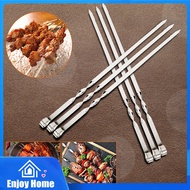 Stainless Steel BBQ Skewer Stick Reusable Barbecue Skewer BBQ Tools Barbecue Rod