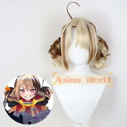 Hololive Virtual YouTuber Justice Gigi Murin Cosplay Wig Synthetic Hair Halloween Christmas New Year