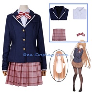§ Shiina Mahiru Anime Otonari No Tenshi-Sama Cosplay Costume Girl School JK Uniform SKIRTS Wig Sui