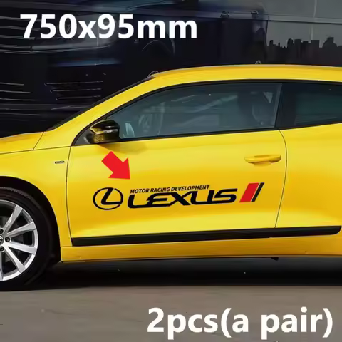 2pcs Car Door Emblem Badge Sticker for Lexus F SPORT CT200H GX460 IS250 ES 220D IS200 ES300 GS GX IS