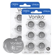 Voniko 3 Volt 2016 Battery 12 Pack – Button Cell 2016 Batteries – Lithium CR2016 3 Volt Coin Battery