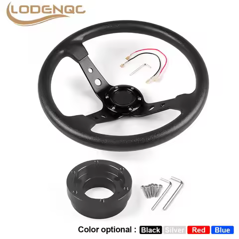 14inch 350mm PU Leather Car Racing Steering Wheel For Logitech G29 G920 G923 For Racing Game With Ad