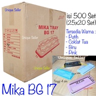 [1Dus] Mika Bolu Gulung Mini 16cm BG 17 Pink Coklat Biru Putih isi 500 / Mika Mochi isi 3 / Mika Kue