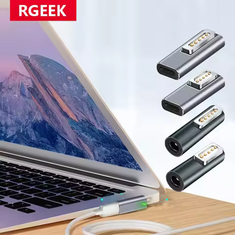 RGEEK USB Type C DC 5521 Magnetic PD Adapter for Magsafe1 Magsafe 2 MacBook Pro Max 5A Fast Charging
