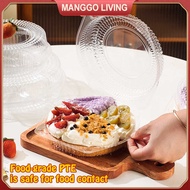 50Pcs Disposable Clear Plastic Box Clamshell Food Container 6 Inch For Burgers Pastry Cake Pizza