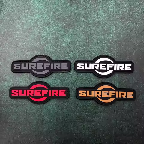 1PC SUREFIRE 3DPVC Material Morale Badge Decal Patch, Luminous Effect, Suitable for Hats, Clothes, B