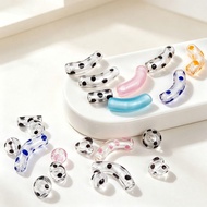 MXBEAUTY Curved Glass Beads, With Hole 37 Styles Lampwork Beads, Colorful loose spacer beads Handmad
