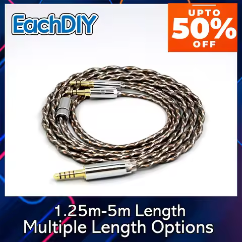 TypeX Litz Shielding 7n OCC Earphone Cable For Hifiman Sundara Ananda v3 HE1000se HE1000v2 HE6se he4
