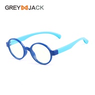 Grey Jack/Kacamata Anak Antiradiasi Blueray Komputer/Hp/TV Style kotak TR90 Lentur Terbaru Fashion A