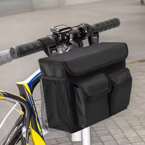 Bicycle Hanging Bag for Storing Assistive equipment Wheelchair Bag with Multiple Pockets for Walking