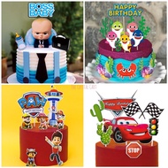 [Spot] A variety of cartoon animal spiderman cake topper set car McQueen cake decoration topper set
