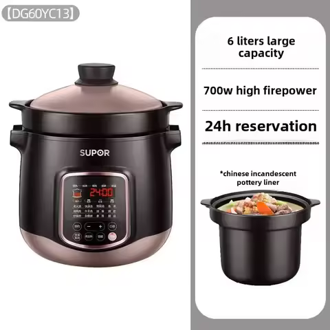 Home Slow Coocker Cooker Electric Multicooker Soup Pot Multifunction Ceramic Crock Stew Cooking Cook