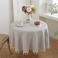 ins cream style round table tablecloth coffee table cloth