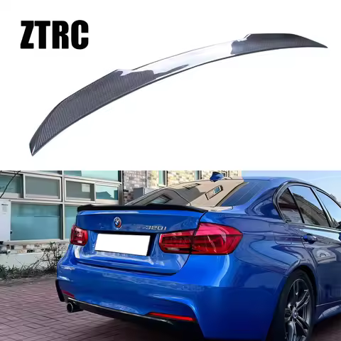 For BMW 3 Series F30 F35&M3 F80 Sedan CS Style Carbon fiber Rear Spoiler Trunk wing 2011-2019