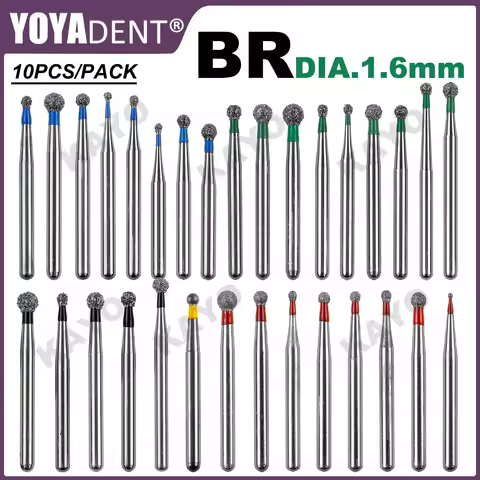 BR Type Dental Burs Diamond Burs Dentistry Strawberries for High Speed Handpiece Dental Lab Polishin